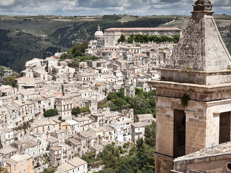 Wide angle view of Ragusa